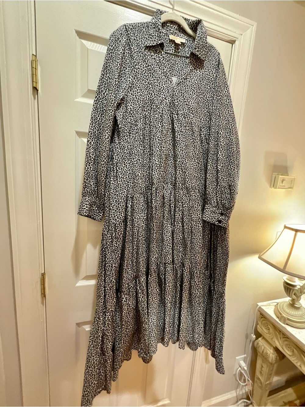 Michael Kors Black and White Tiered Maxi Dress - Picture 11 of 15